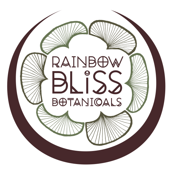 Logo with flower and words in the center